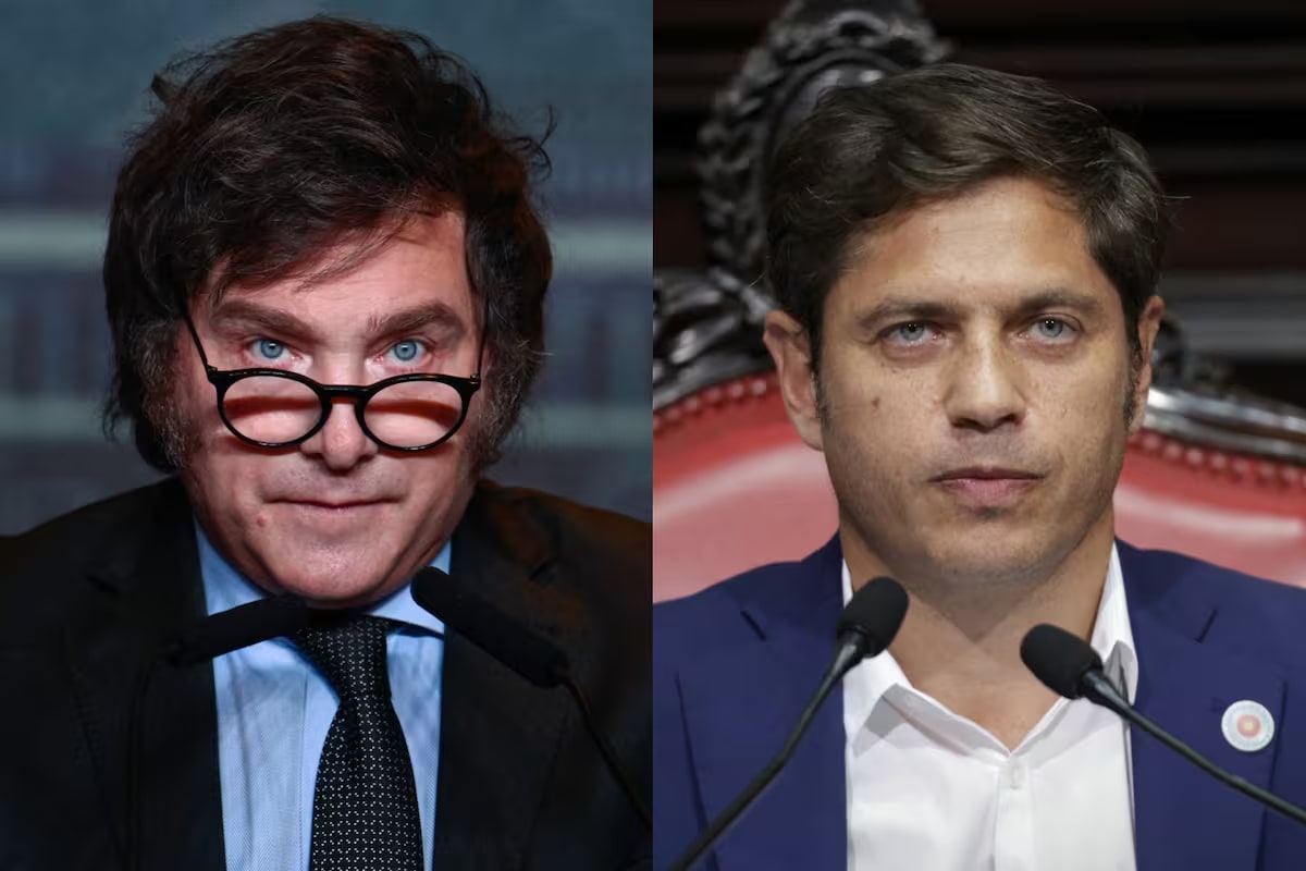 Milei y Kicillof, en un empate técnico de cara a 2027, según una encuesta nacional 