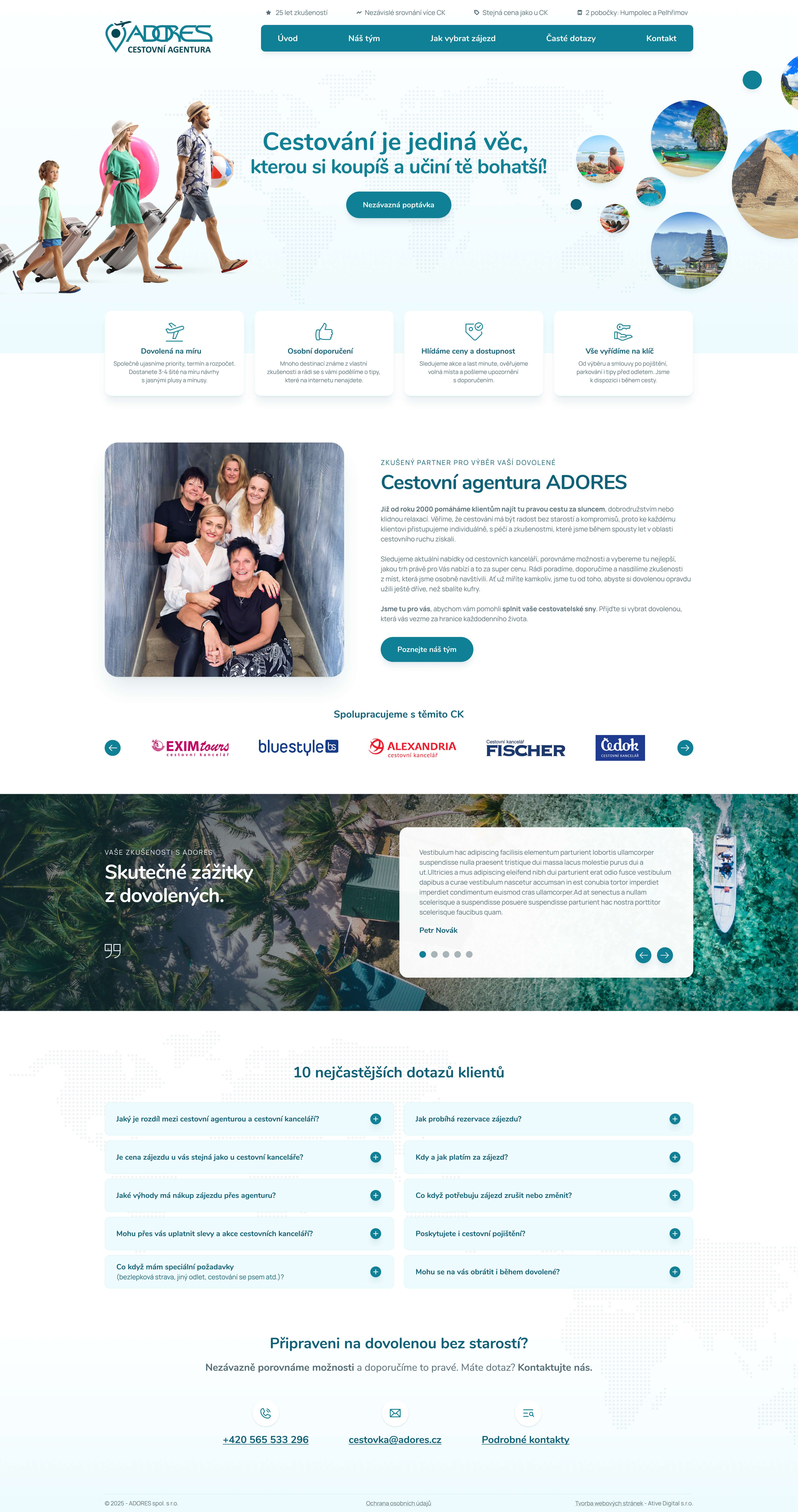 Screenshot webu Rodinná cestovní agentura
ADORES #1