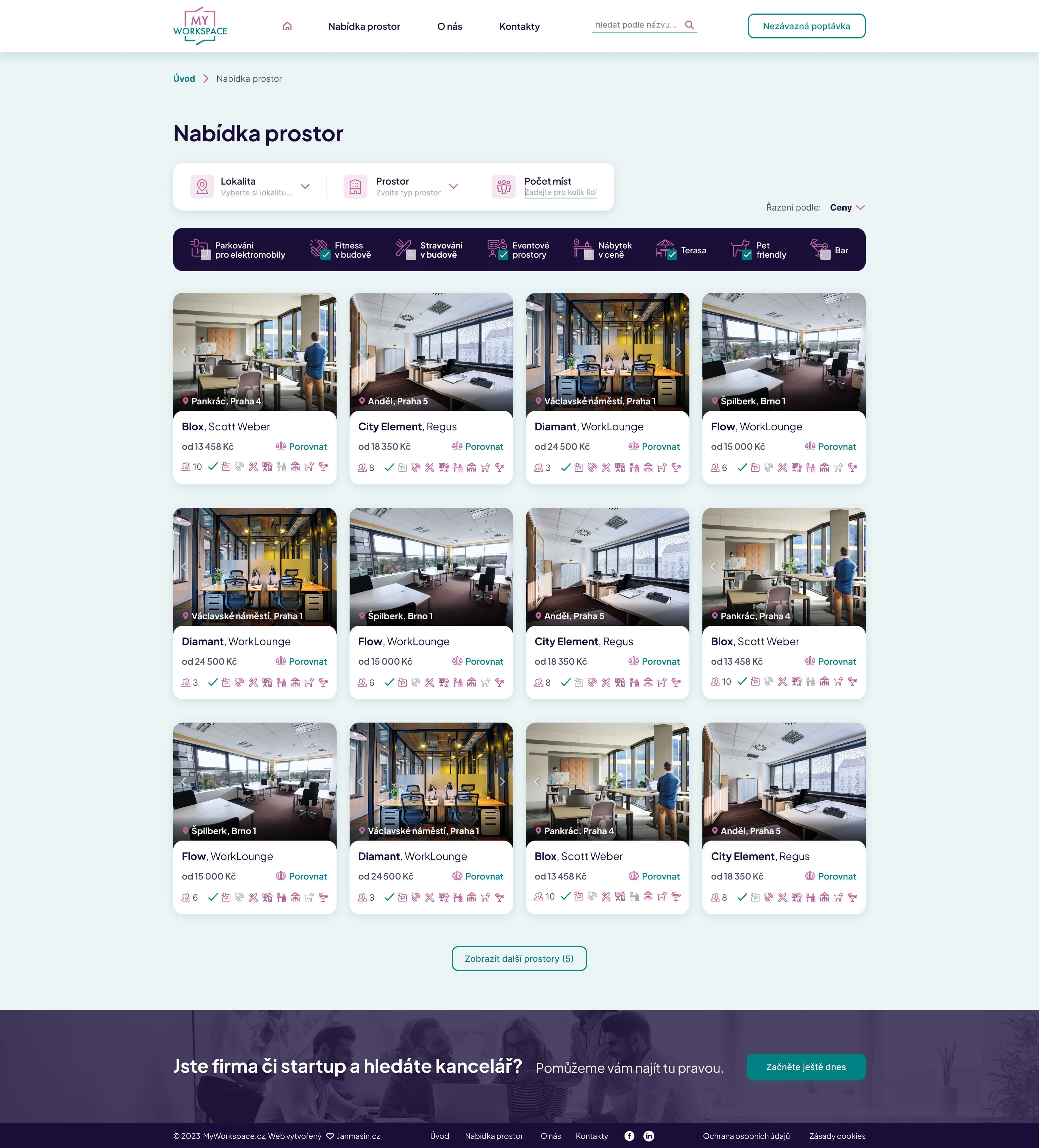 Screenshot webu Webové stránky pro
coworking #3