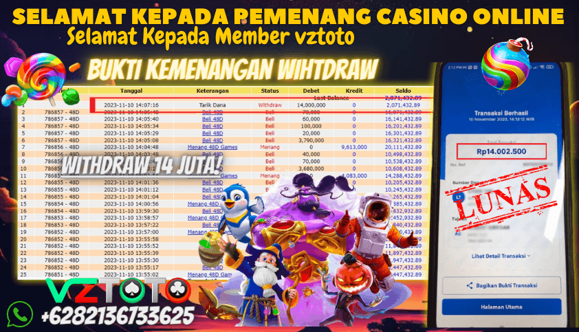 Bukti JP Live Casino - 48D Spin