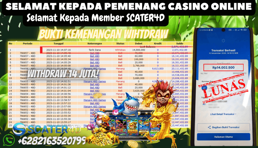 Bukti JP Live Casino - 48D Spin