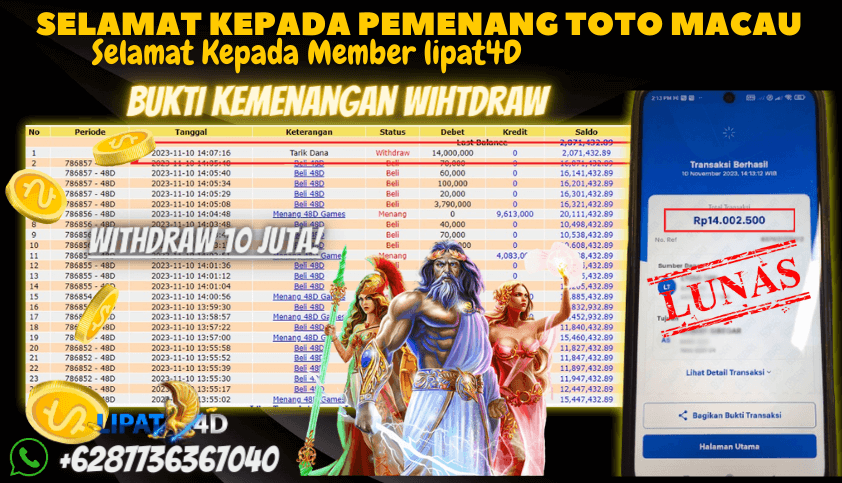 Bukti JP Togel Online - Toto Macau