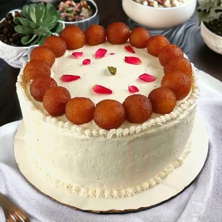 Circle Gulab Jamun Cake