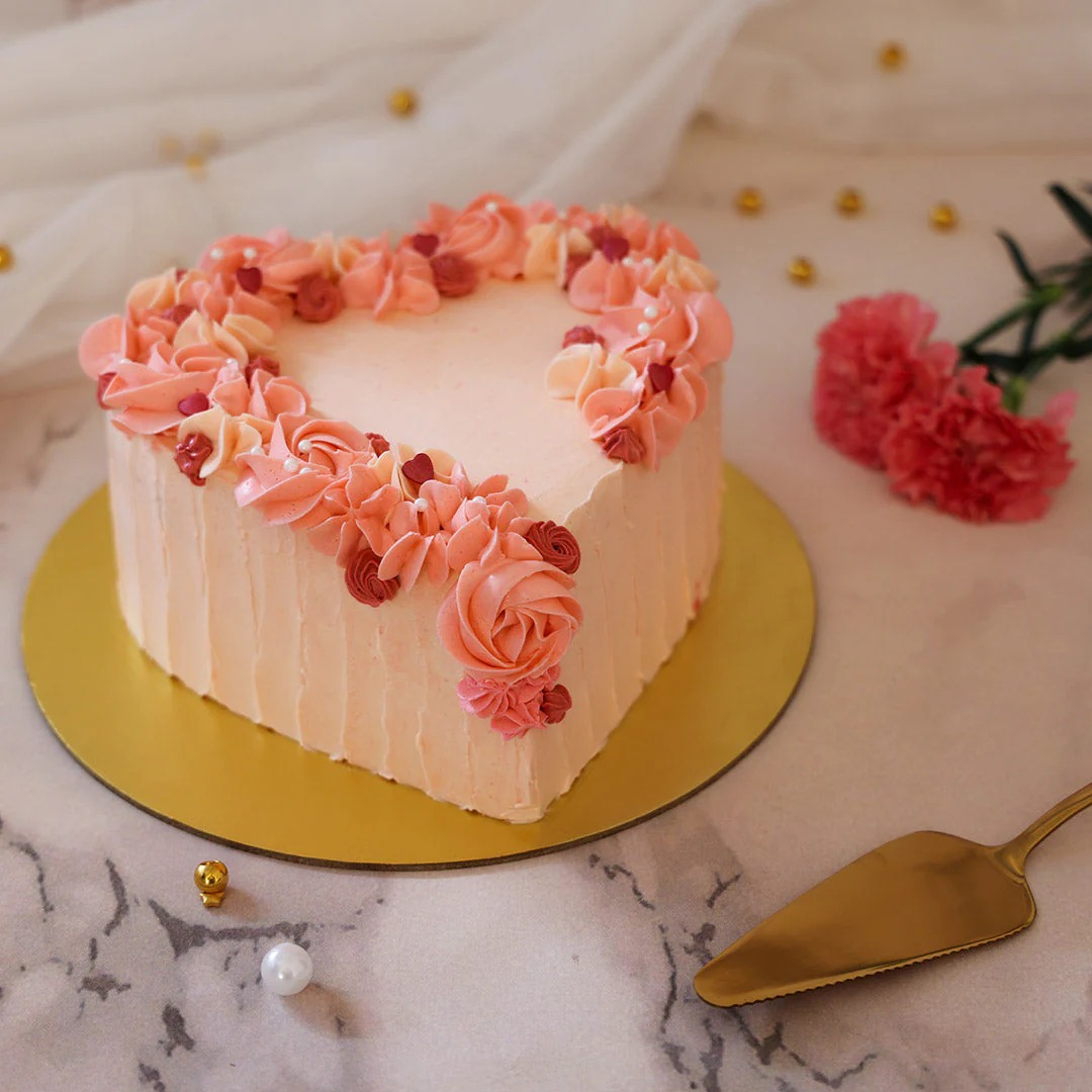 Heart Flora Cake