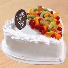 Heart shaped fruit cake