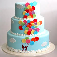 Cloud and Balloons Cake
