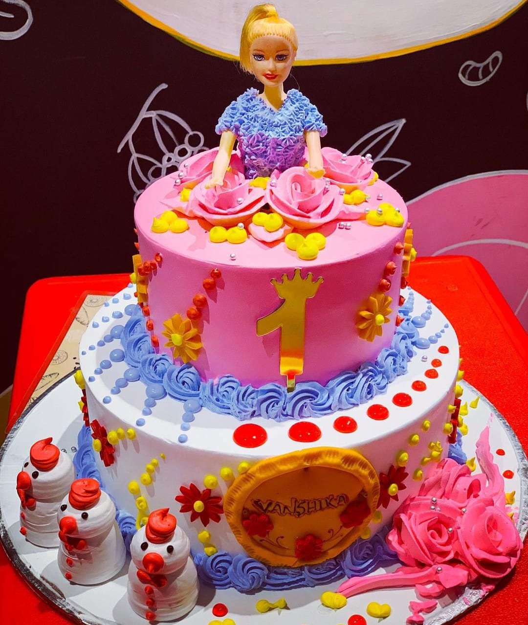 Barbie Theme Step Cake