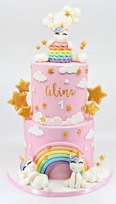 Unicorn Rainbow Theme Cake
