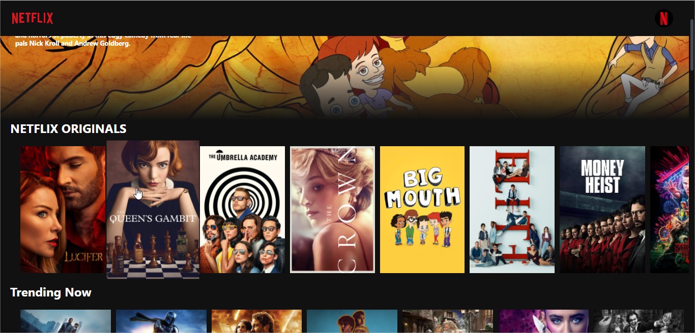 Netflix Demo screenshot preview