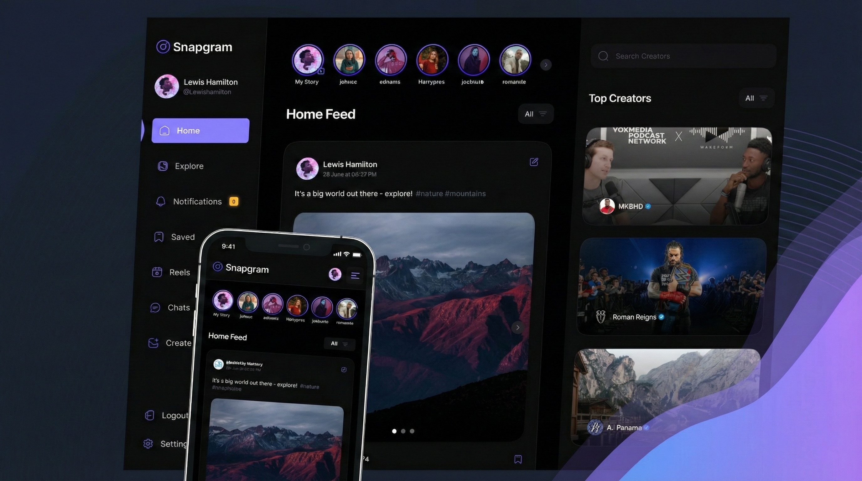 Snapgram screenshot preview