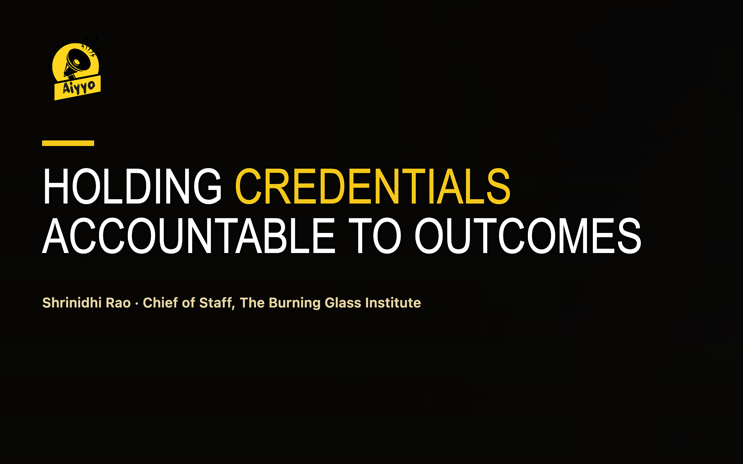 Holding Credentials Accountable To Outcomes