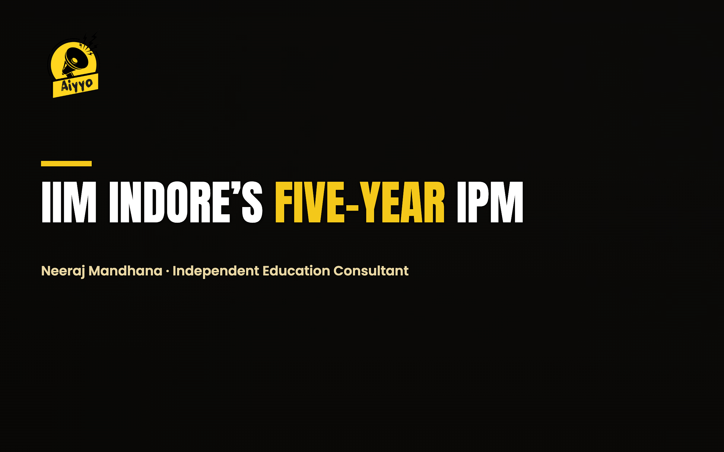 IIM Indore’s Five-Year IPM