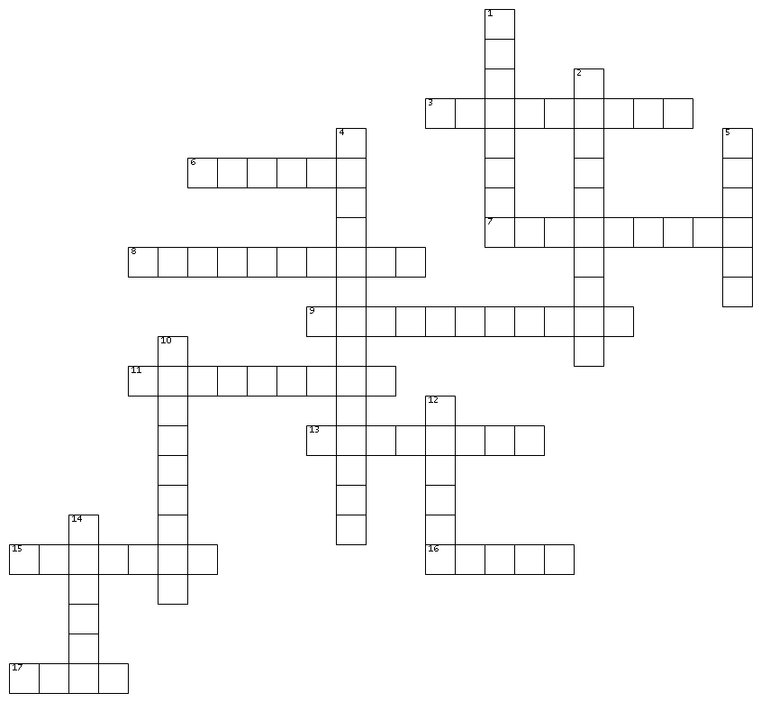 Criss Cross Puzzle