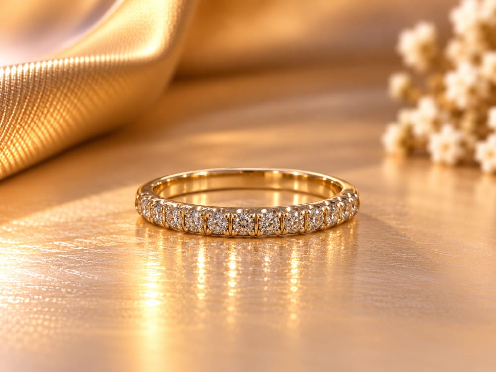 Diamond Single Line Ladies Ring