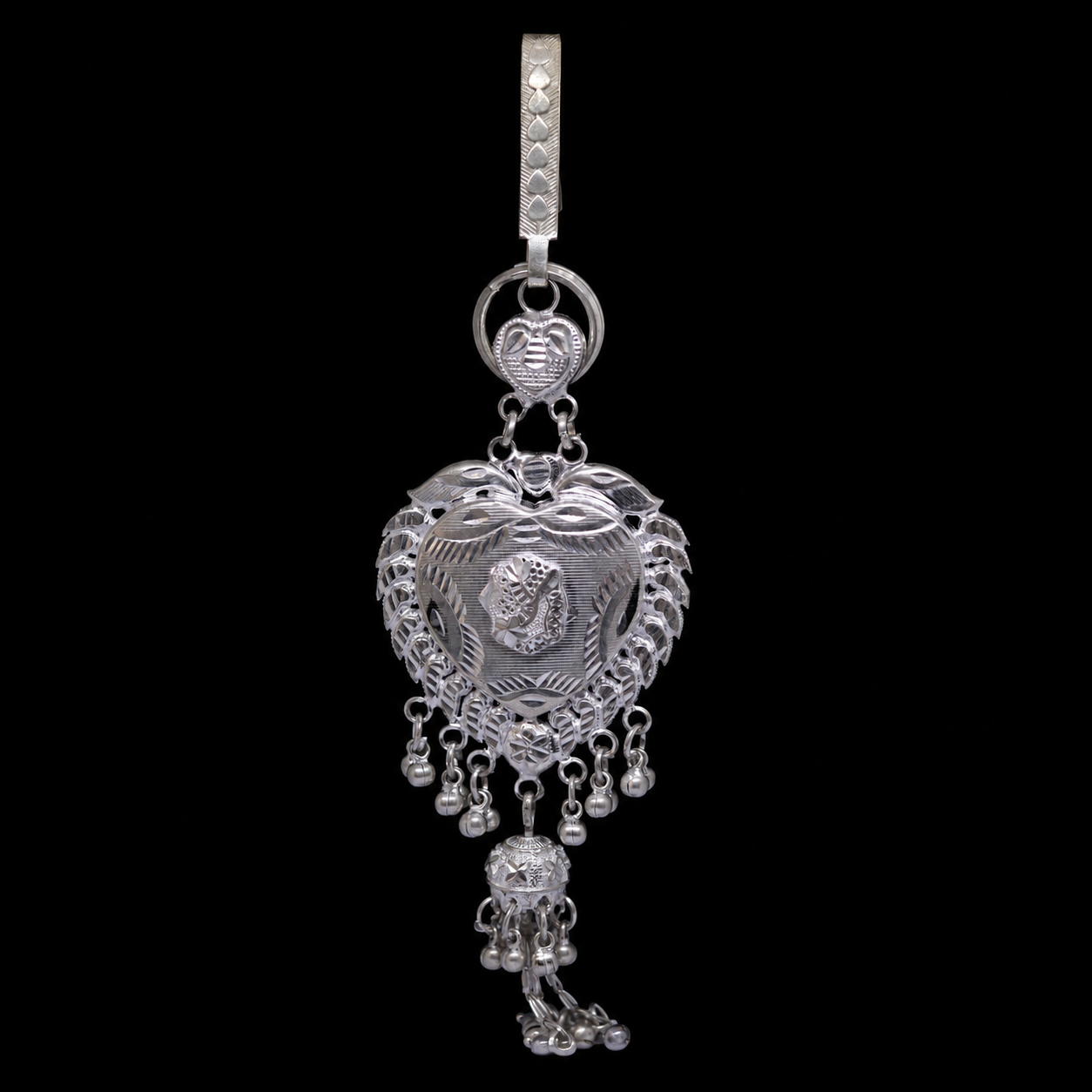 Silver Keyring Heart Medium
