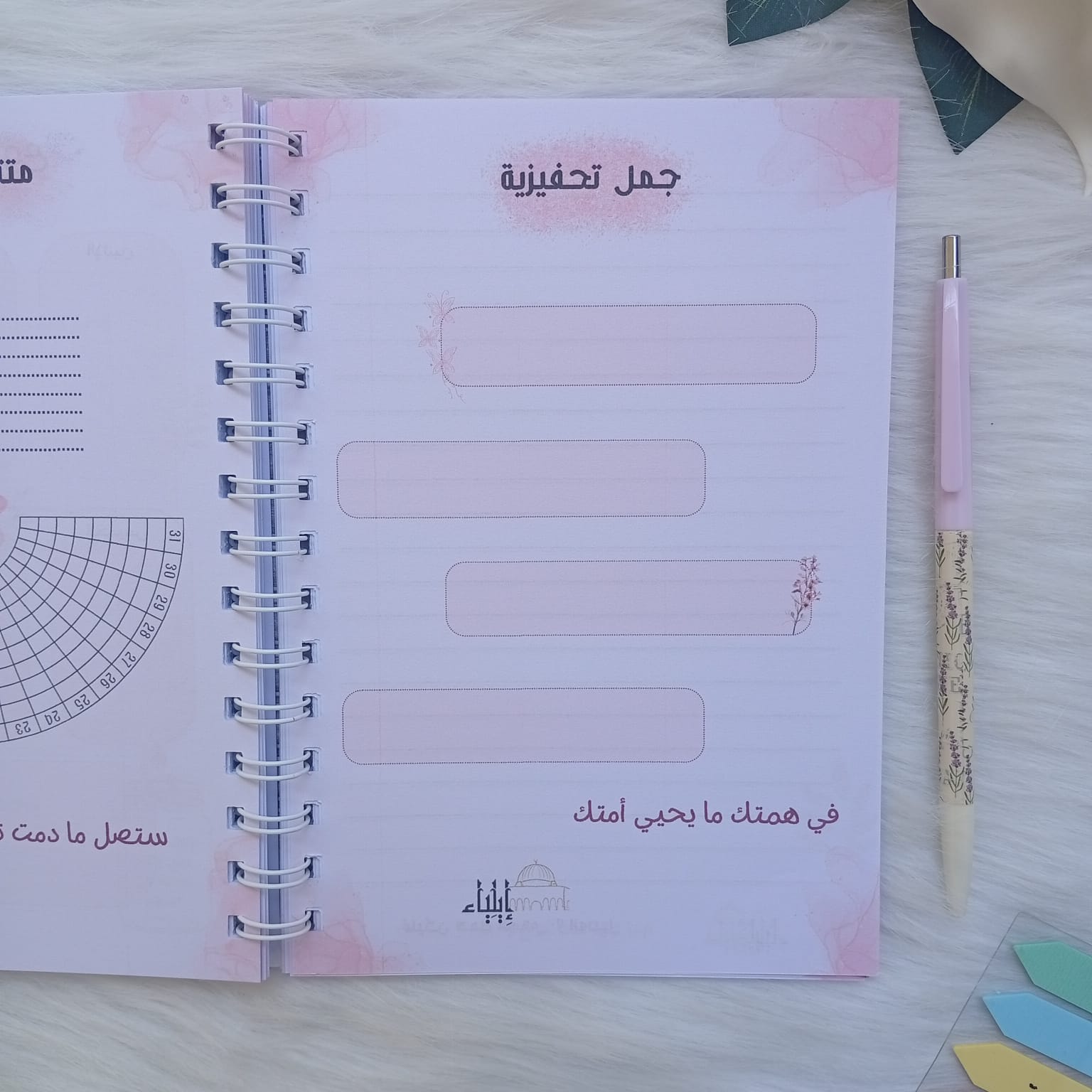 ⁦باكدج المخطط  الأسبوعي بينك - متجر إيلياء⁩ - الصورة ⁦5⁩