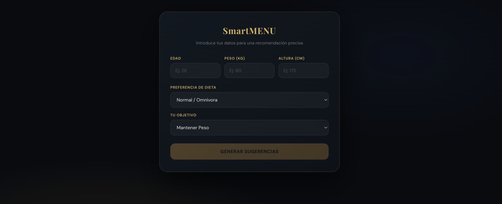 Smart Menu — captura 3