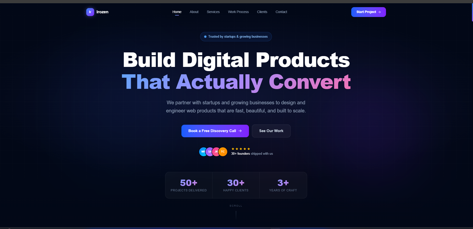 Irozen — Software Company Portfolio