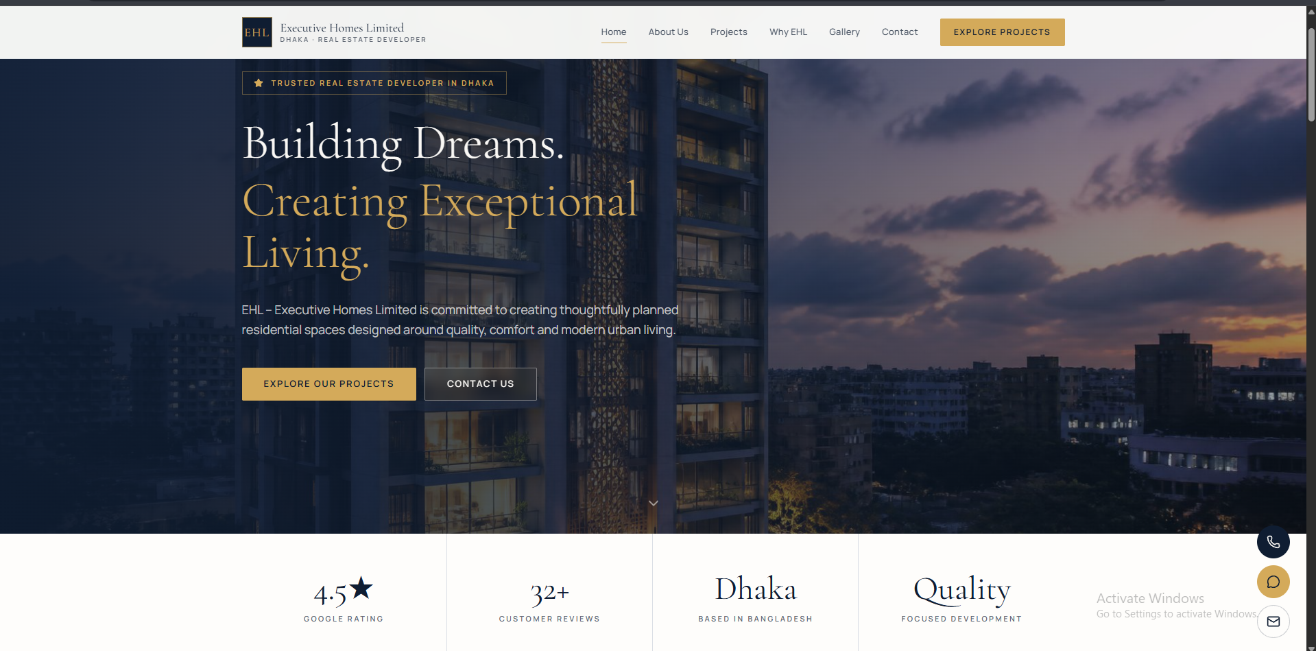 EHL Executive Homes Limited — Premium Real Estate & Property Management Platform