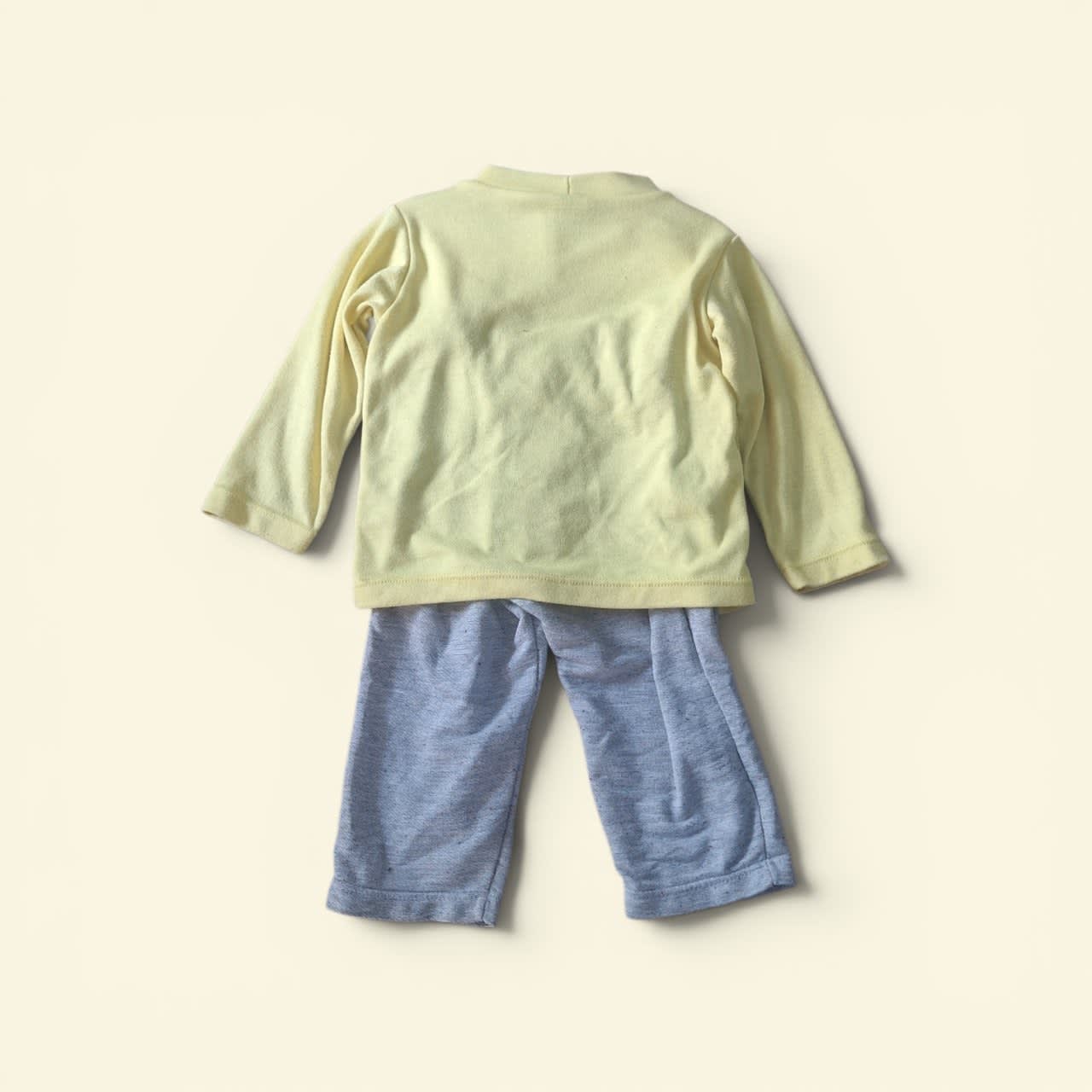 Conjunto elegante bebé 18-24m gris y amarillo 3