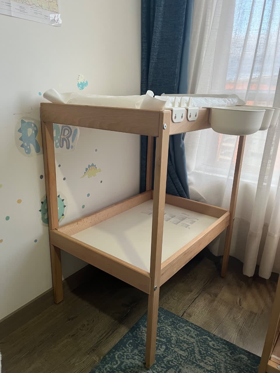 Combo IKEA cambiador madera  3
