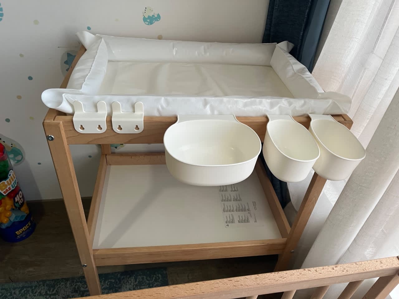 Combo IKEA cambiador madera  5