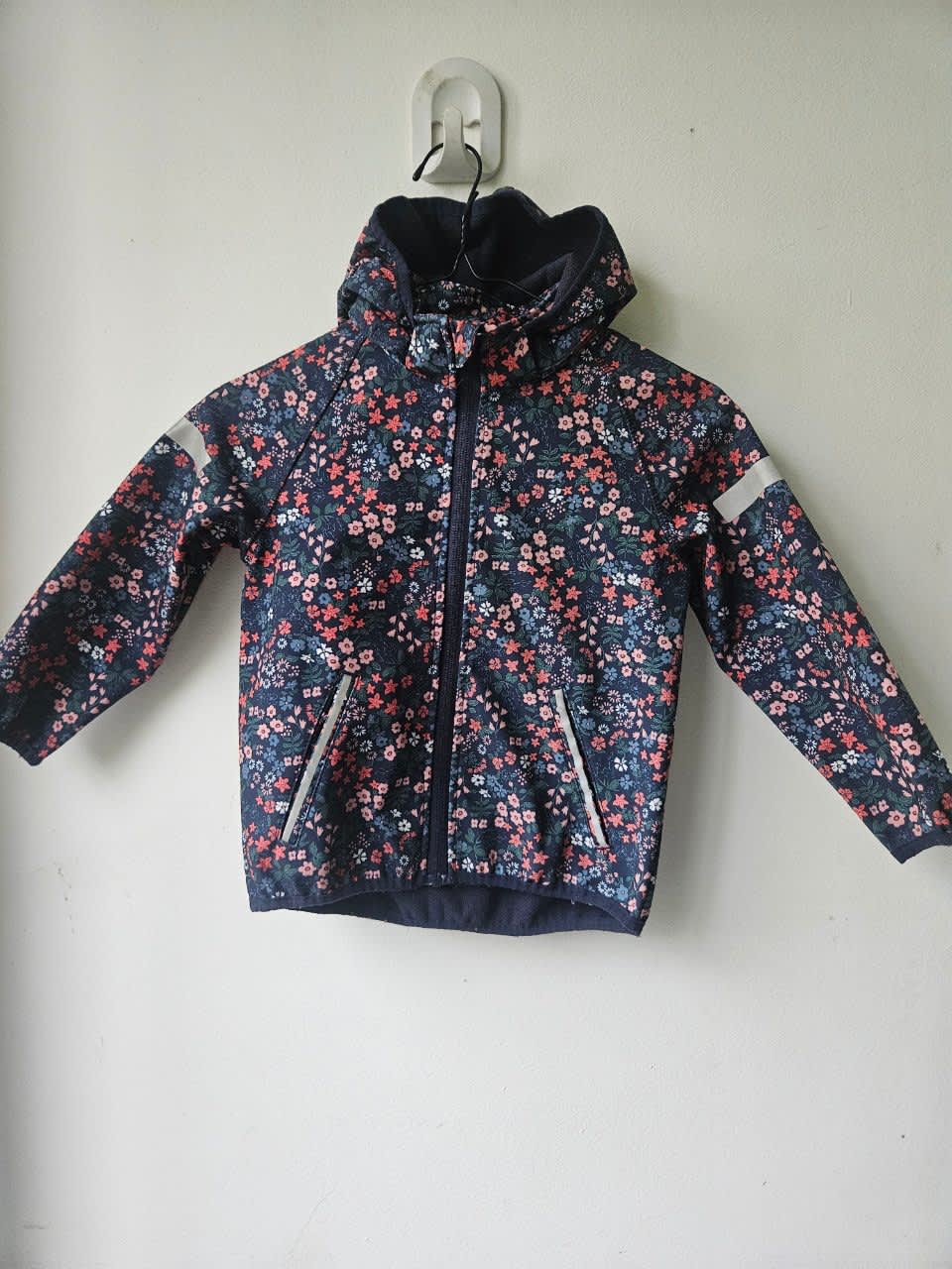 Chaqueta Impermeable H&M Flores Azul 6-8 años 2