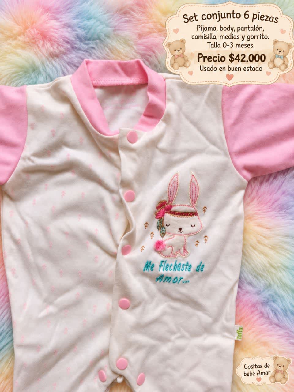 Set conjunto seis piezas bebé RN 4