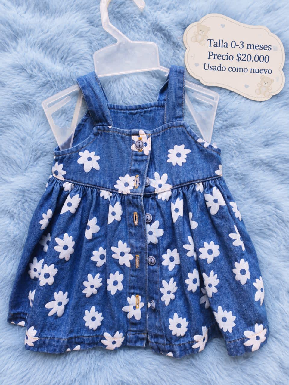 Vestido denim jean bebé