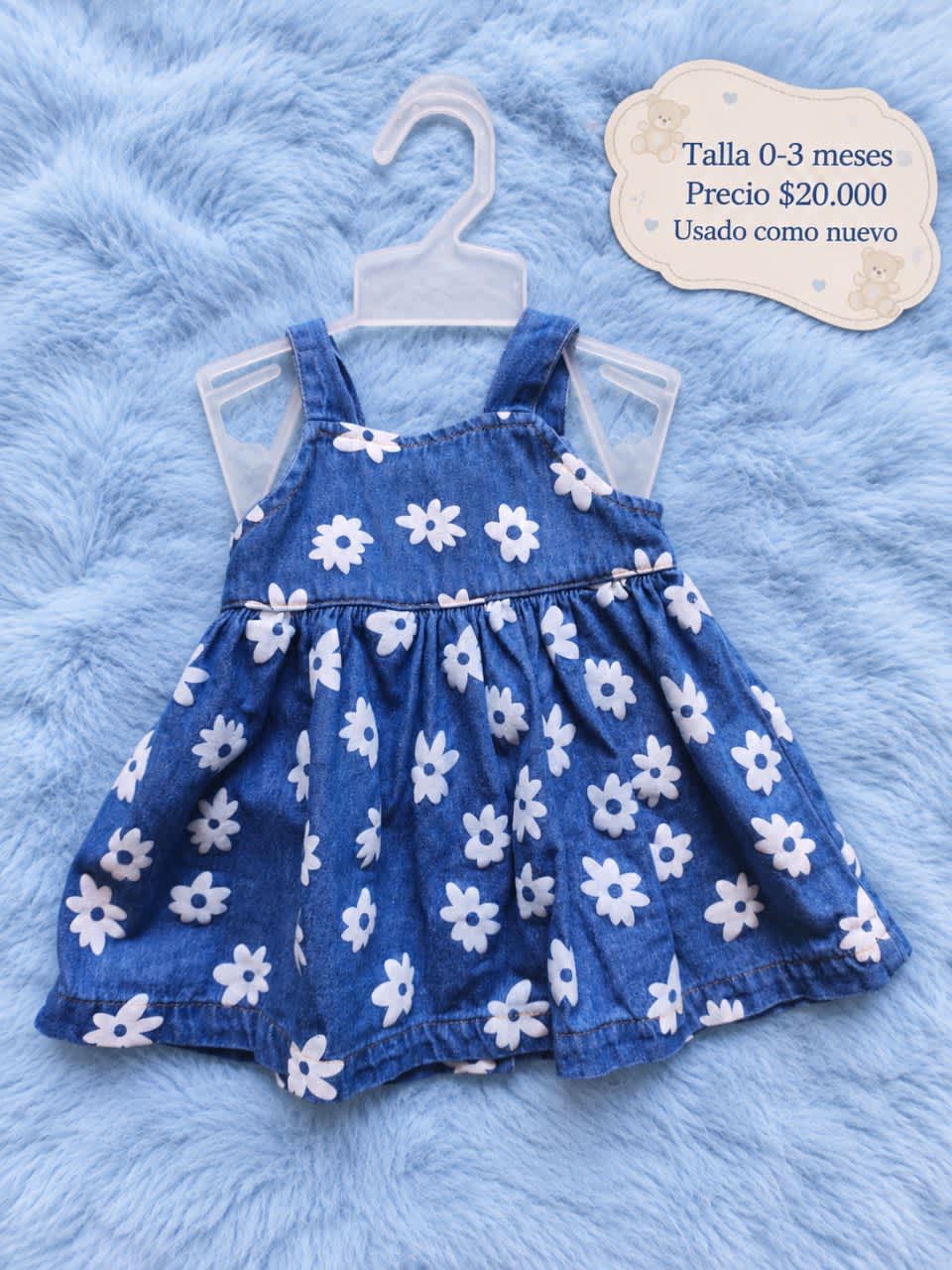 Vestido denim jean bebé