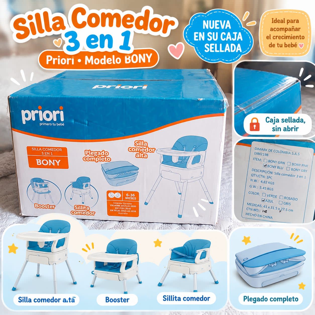 Silla Comedor 3 en 1