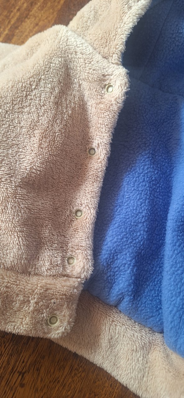 Chaqueta Reversible Café y Azul Recién Nacido 3
