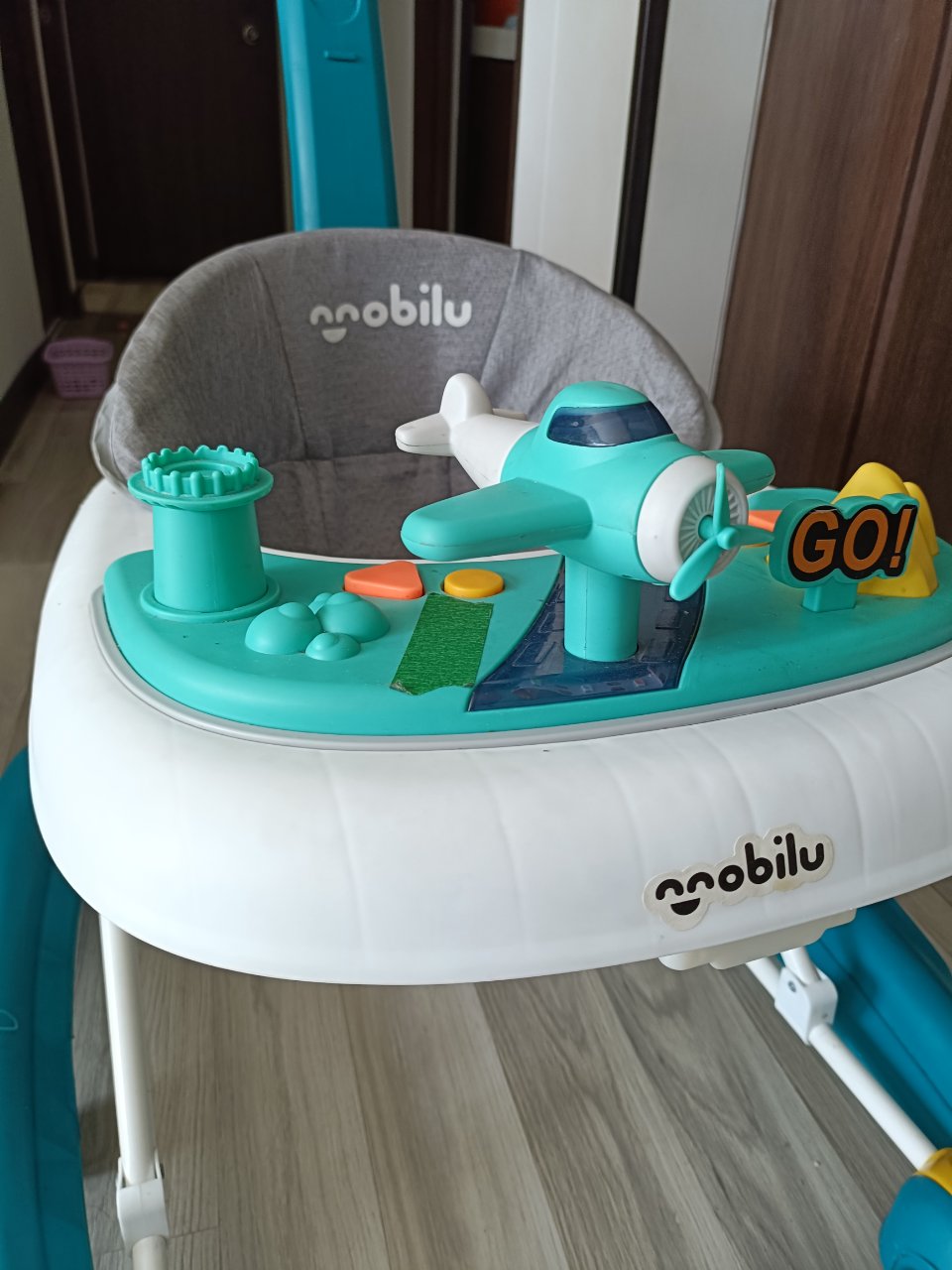 Caminador Mobilu turquesa y blanco 6-12 meses 3