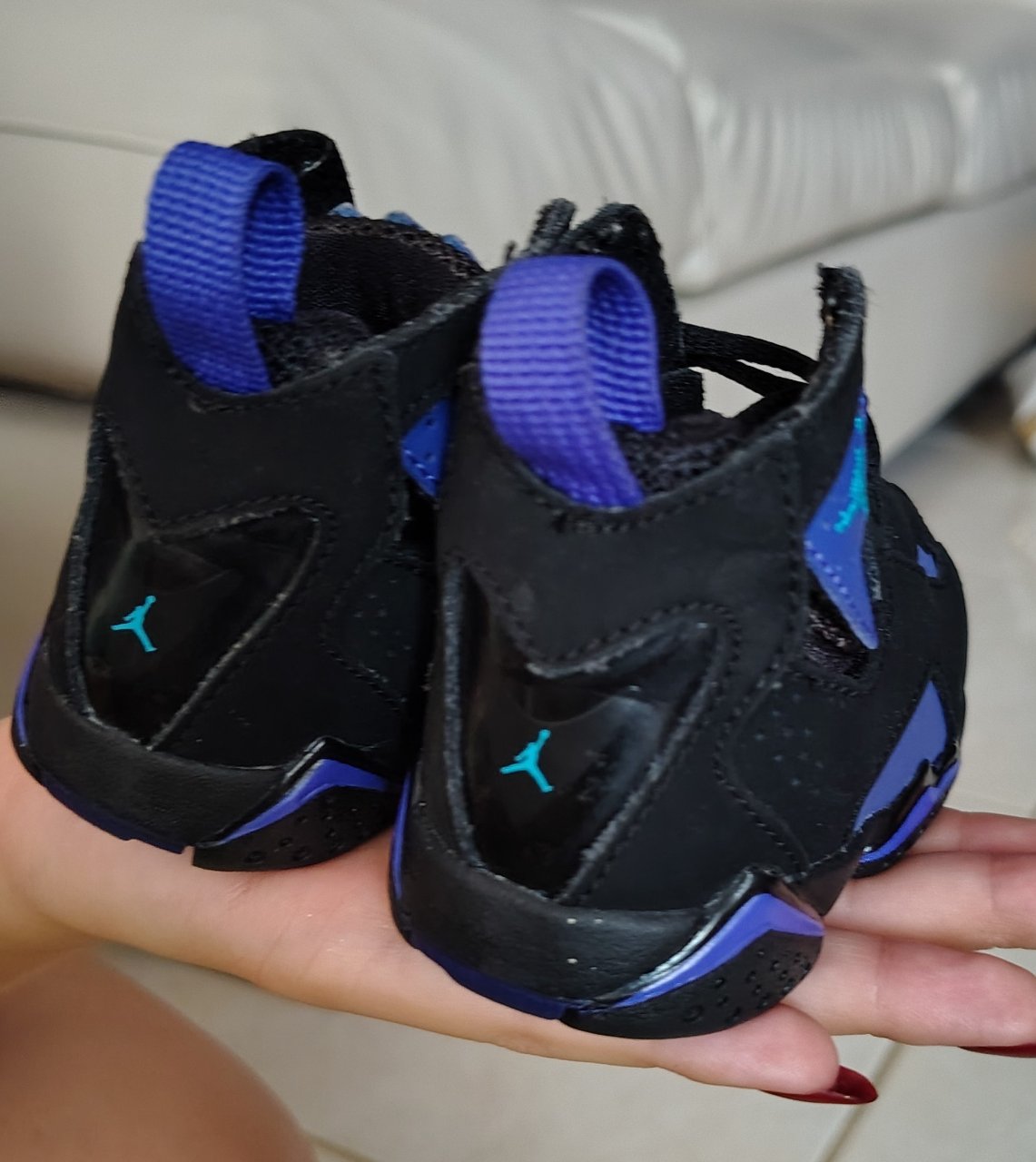 Nike Jordan Bebé Negro Morado Talla 18.5 3