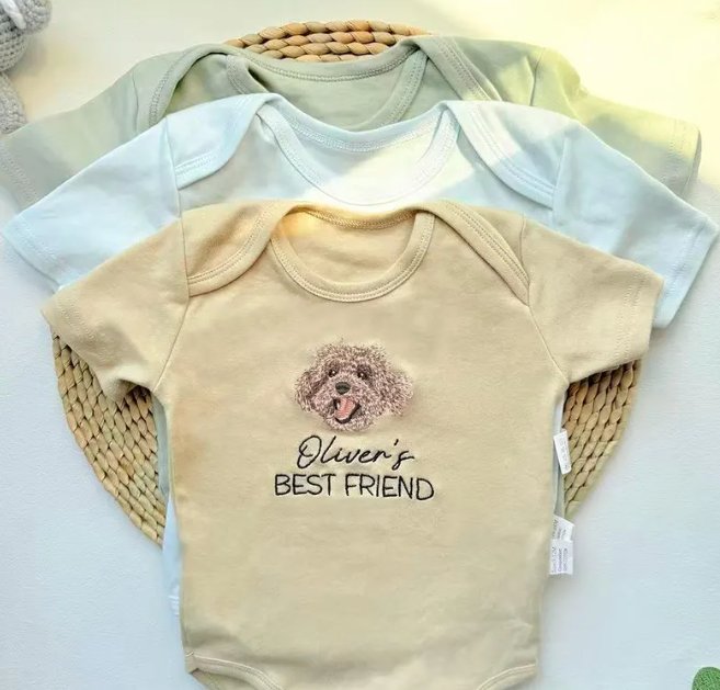 Body personalizado bebé diseño perro best friend 4