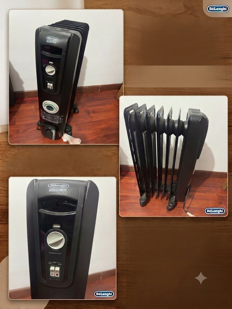 Calefactor radiador eléctrico DeLonghi SafeHeat con termostato