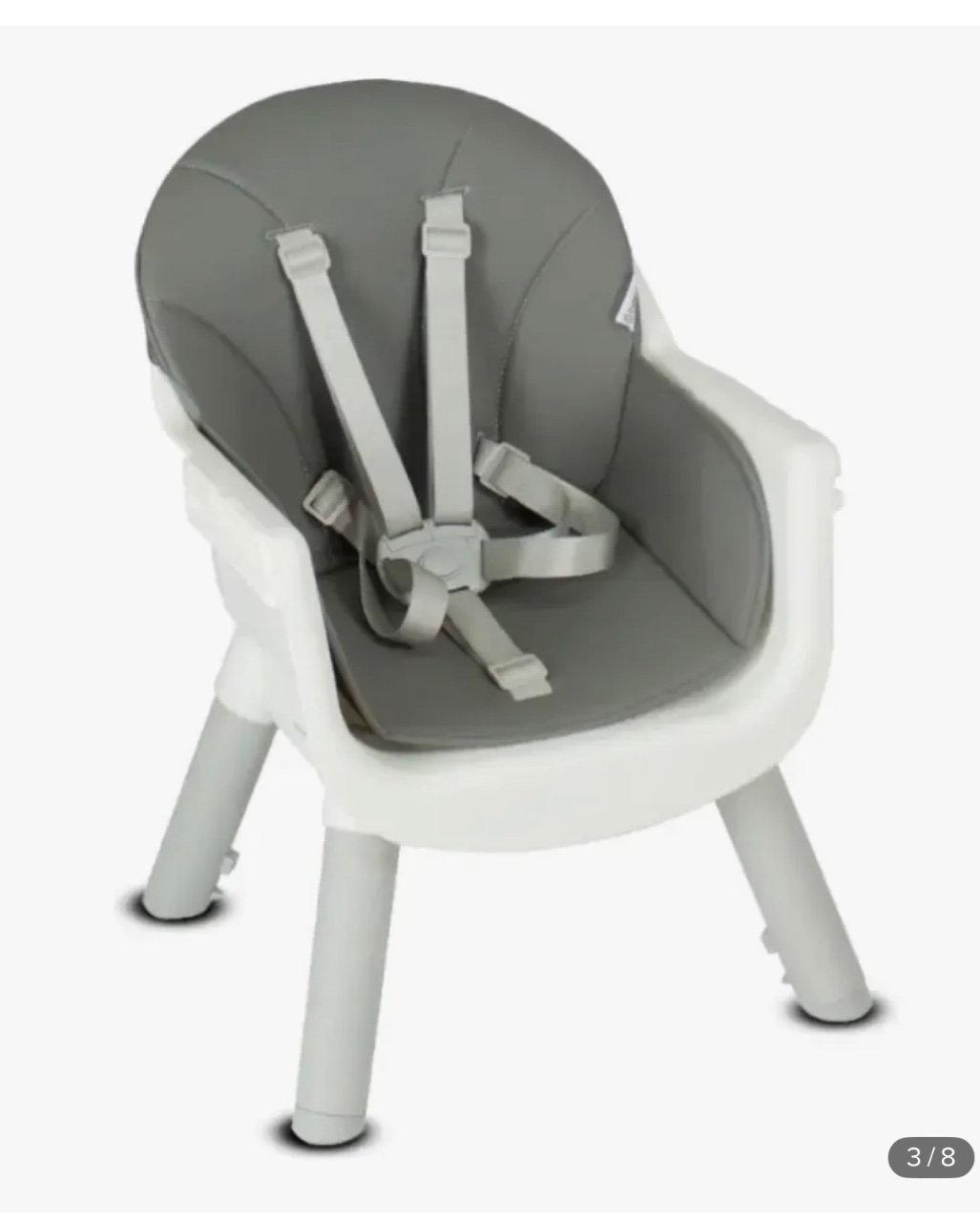 Silla de Comer Priori 3 en 1 - Blanca Convertible 5
