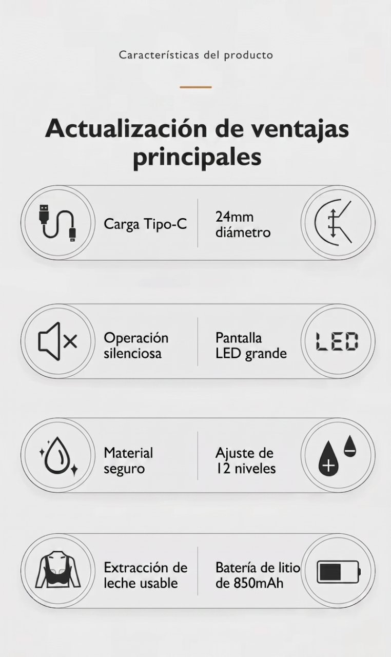 Extractor de leche eléctrico portátil (Nuevo) 6