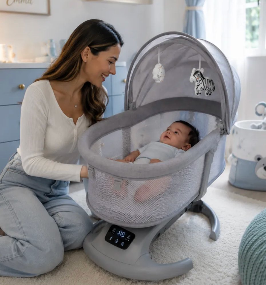 Cuna Mesedora Electrica Para Bebe 3 En 1 30912 BBL 4