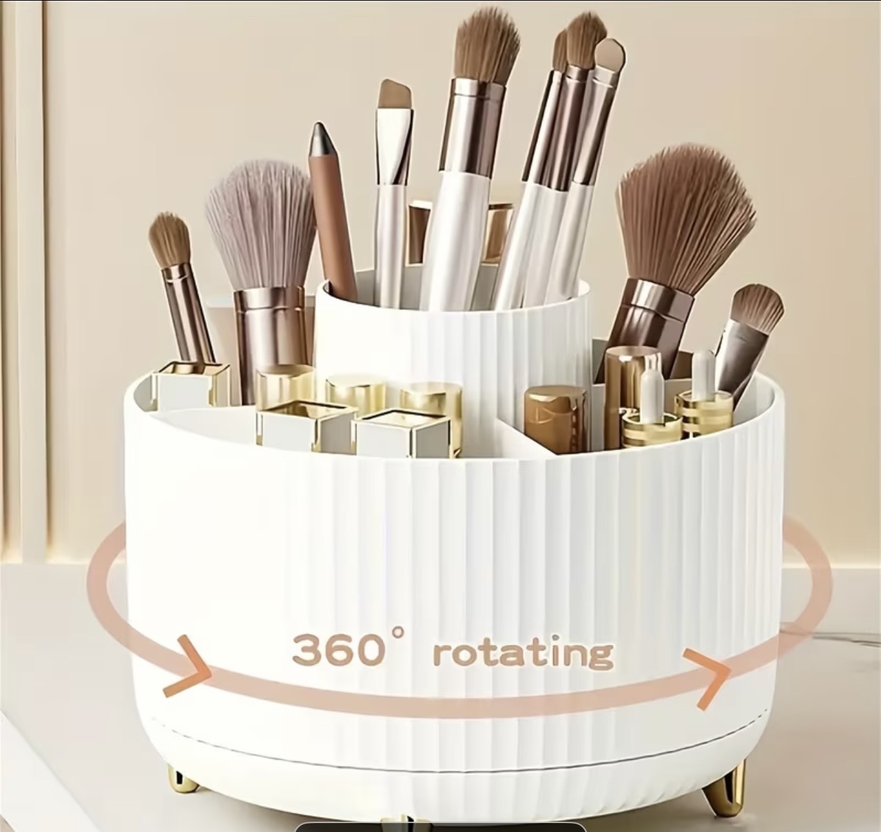 Organisateur de maquillage rotatif à 360° – Tout à portée de main