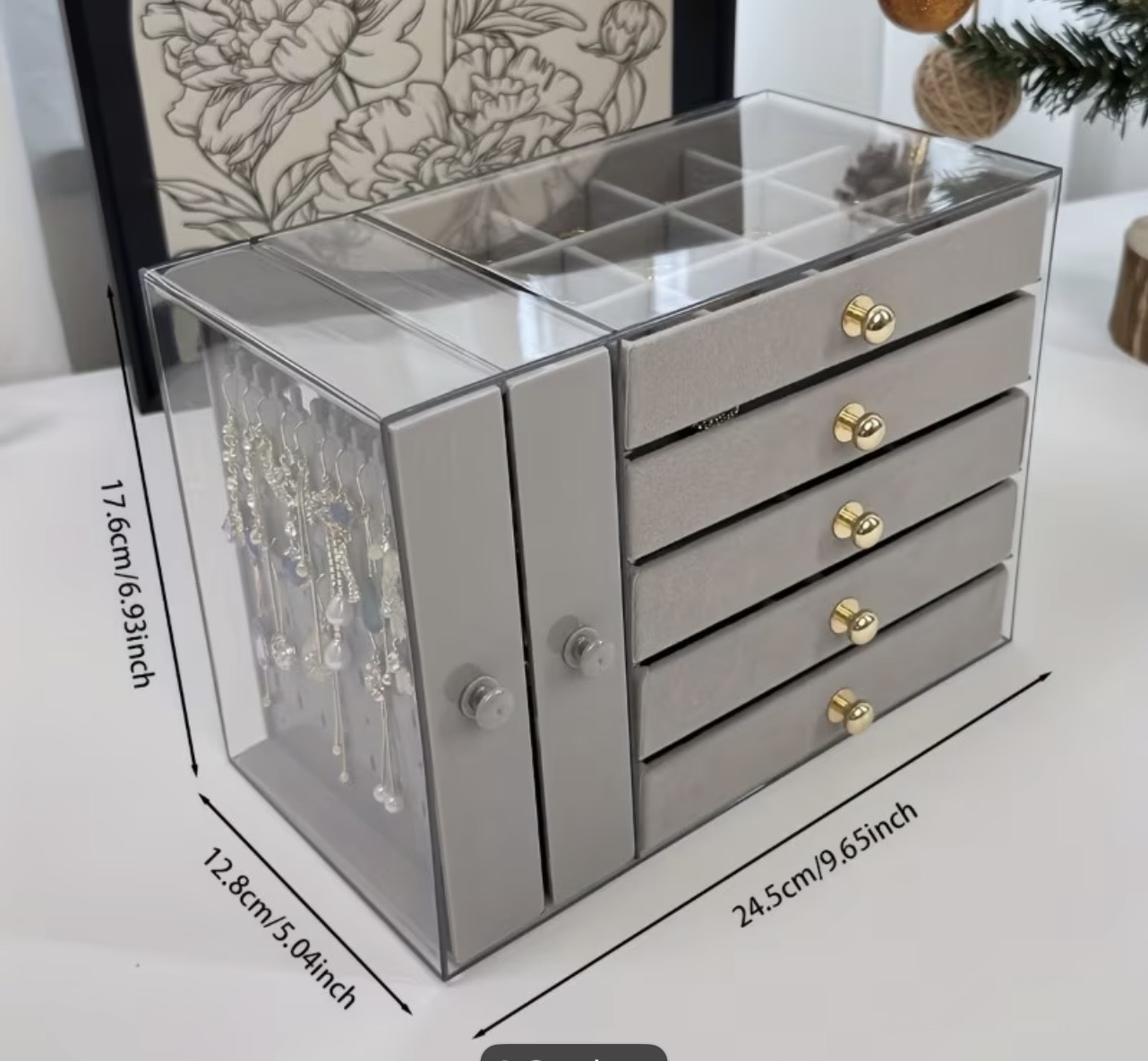 Organisateur de bijoux transparent – Élégance et rangement
