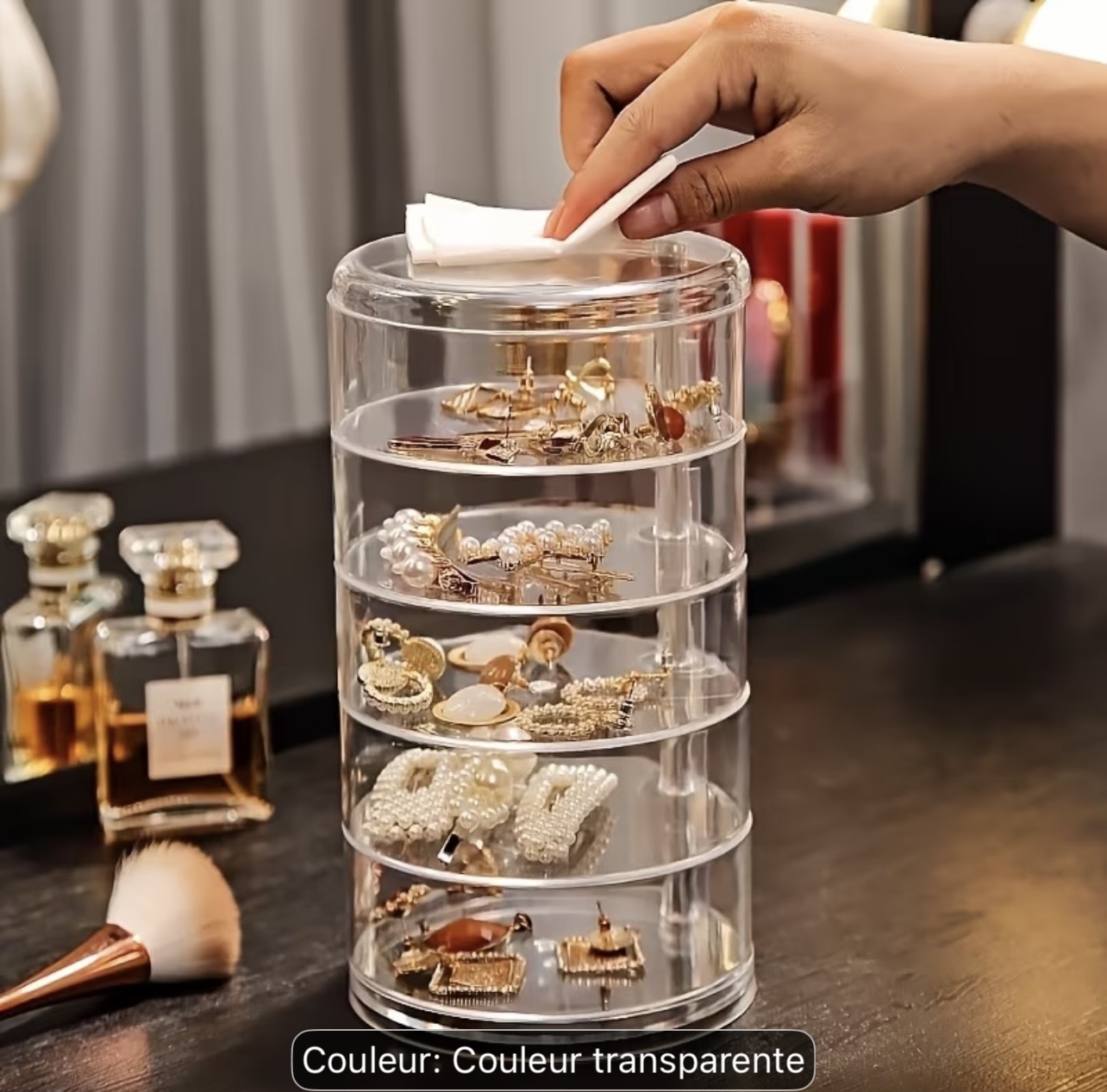 Organisateur de bijoux transparent – Élégance et rangement