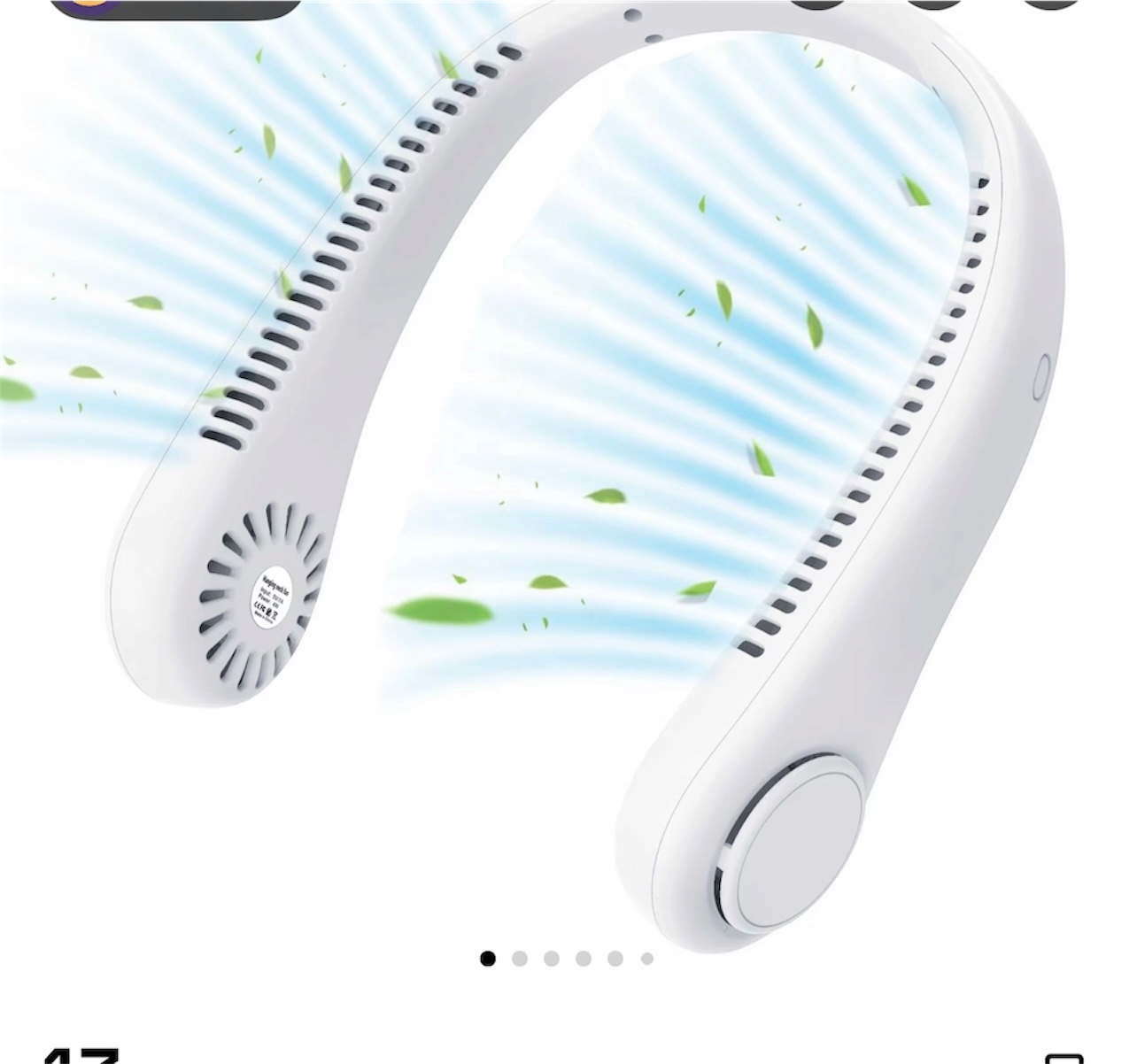 Description produit Ventilateur Tour de Cou Rechargeable – Fraîcheur Mains Libres 