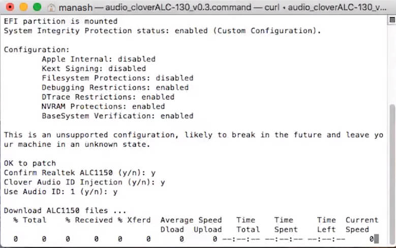 realtek alc1150 audio codec kext