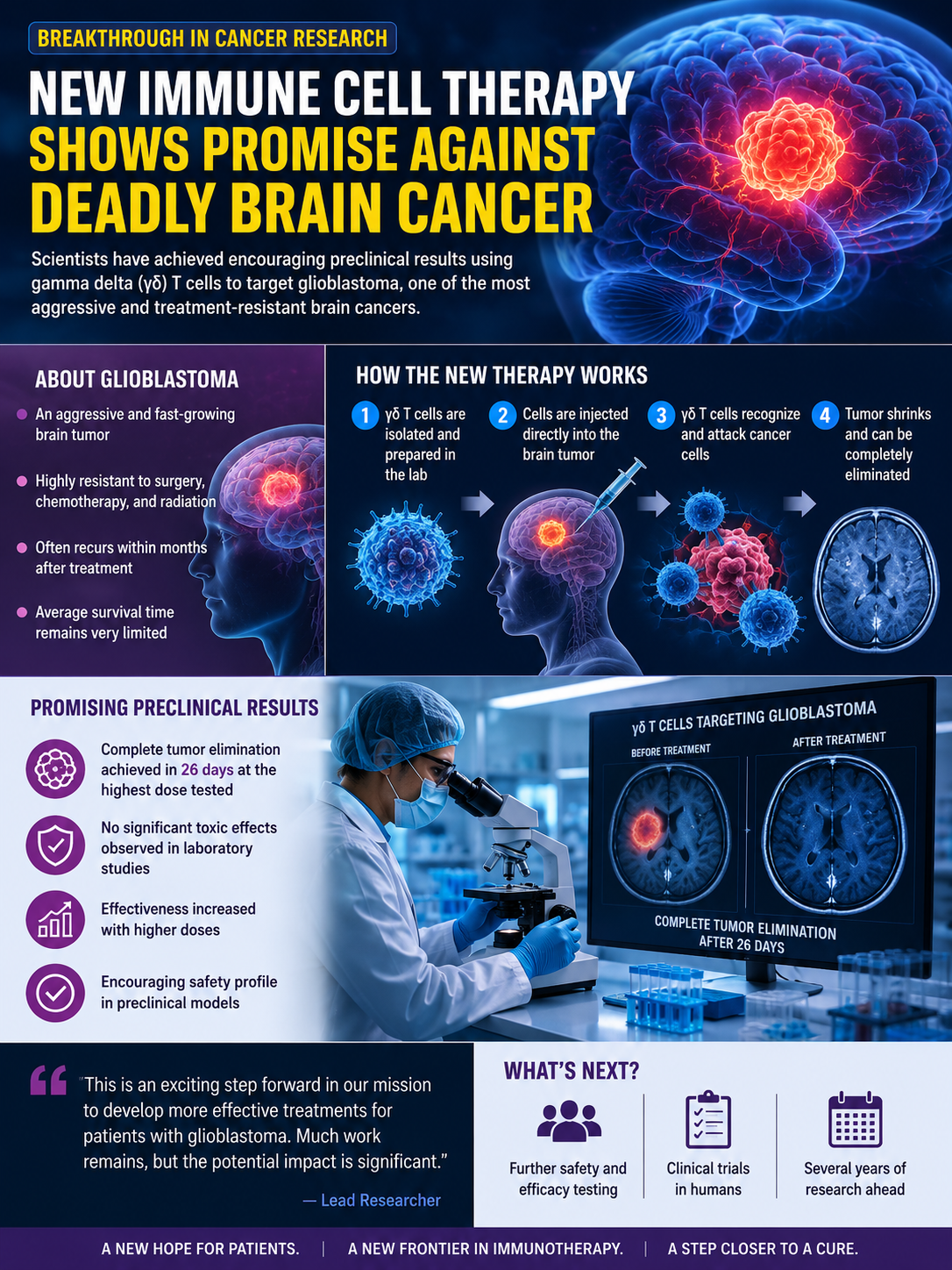 Pambihirang Tagumpay sa Pananaliksik sa Brain Cancer: Bagong Pag-asa mula sa Advanced Immune Cell Therapy
