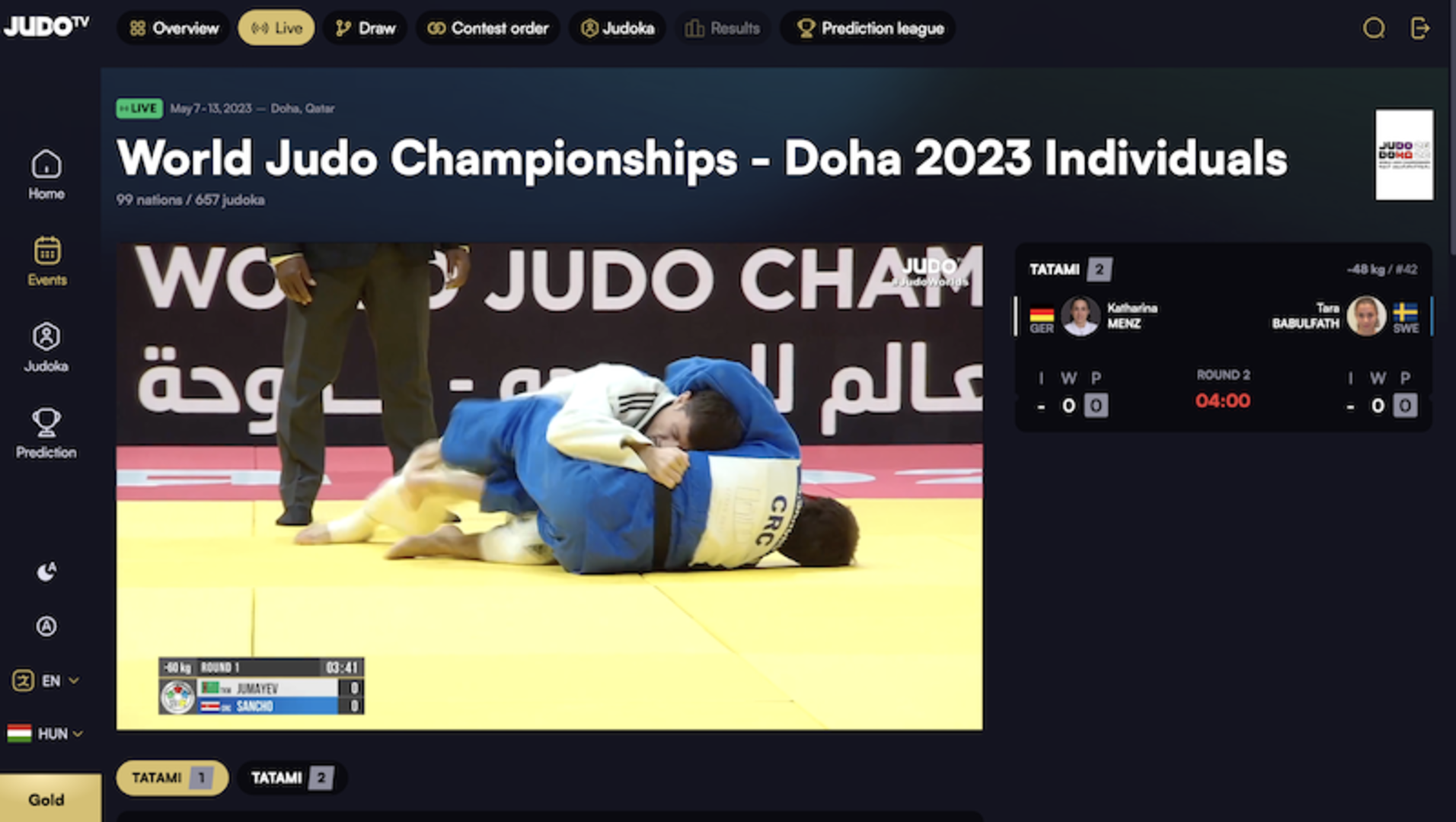 judo streaming video