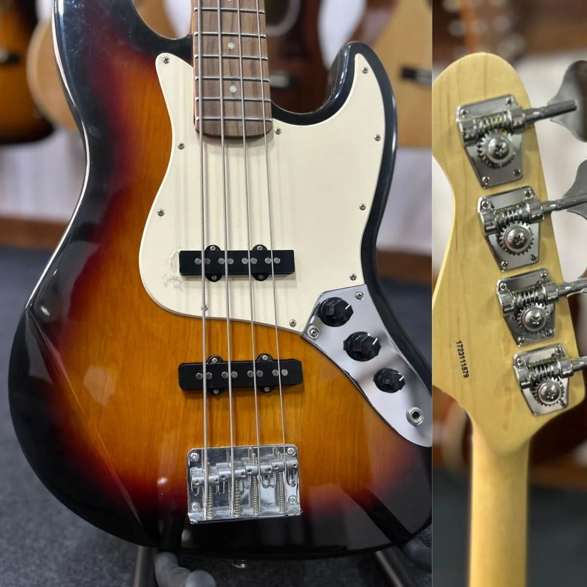 Busker's 4 strings Sunburst Jazz Bass | Pan's Guitar | Pan's Guitar