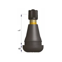 TUBELESS KUMIVENTTIILIT Ø16 mm REIKÄÄN, KASATTU