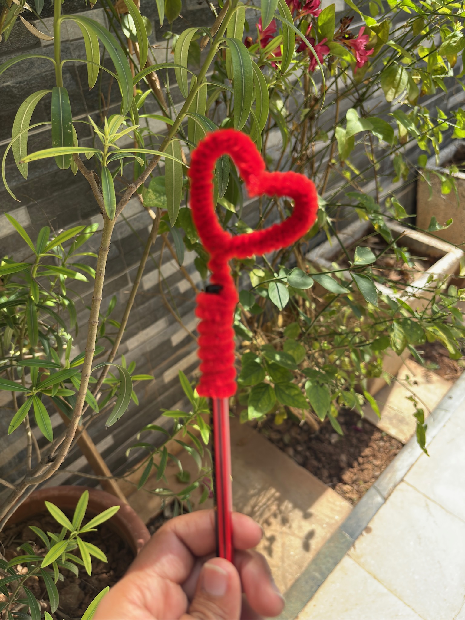 Handmade Crochet Heart Pencil & Pen Cover