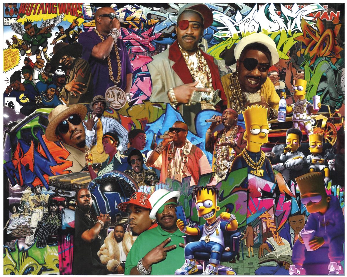 Rappers x Cartoons collage artwork
